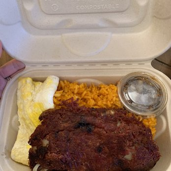 Hafa Adai Nengkanu - Corned beef with scrambled eggs and red rice - Food Trucks Near Me - Kahului, Hawaii Hafa Adai Nengkanu - Corned beef with scrambled eggs and red rice - Food Trucks Near Me - Kahului, Hawaii