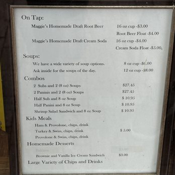 Maggie’s - Menu - Sandwiches Near Me - Fredericksburg, Virginia