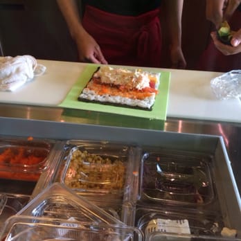 Sushi Secrets - Assembling my build your own sushiritto - Japanese Near Me - Berkeley, California