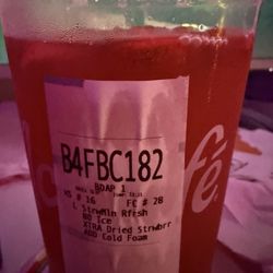 McDonald's - Strawberry Watermelon Refresher, no foam