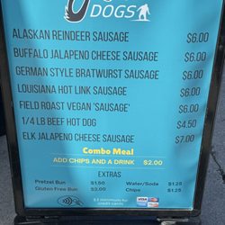 Yeti Dogs - Menu