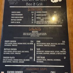 Black Sheep Baa & Grill - October 2025 Menu