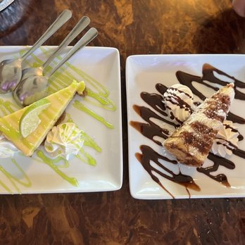 Violas - left: key lime pie right: fried cheesecake - Seafood Near Me - St. Augustine, Florida