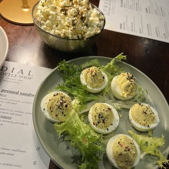 Cordial Cellar + Lounge - Truffle deviled eggs and furikake popcorn - Wine Bars Near Me - Castro Valley, California