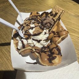 Sweet Crumble with added Nutella