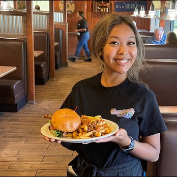 Huckleberry's - Meet Kayla, my amazingly friendly hostess, who brought my "Bubba's" and "Cajun Fries" to me with a smile. - Breakfast & Brunch Near Me - Roseville, California Huckleberry's - Meet Kayla, my amazingly friendly hostess, who brought my "Bubba's" and "Cajun Fries" to me with a smile. - Breakfast & Brunch Near Me - Roseville, California