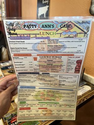 Menu photo 4 Patty Ann's Cafe Kiowa, CO Menu photo 4 Patty Ann's Cafe Kiowa, CO