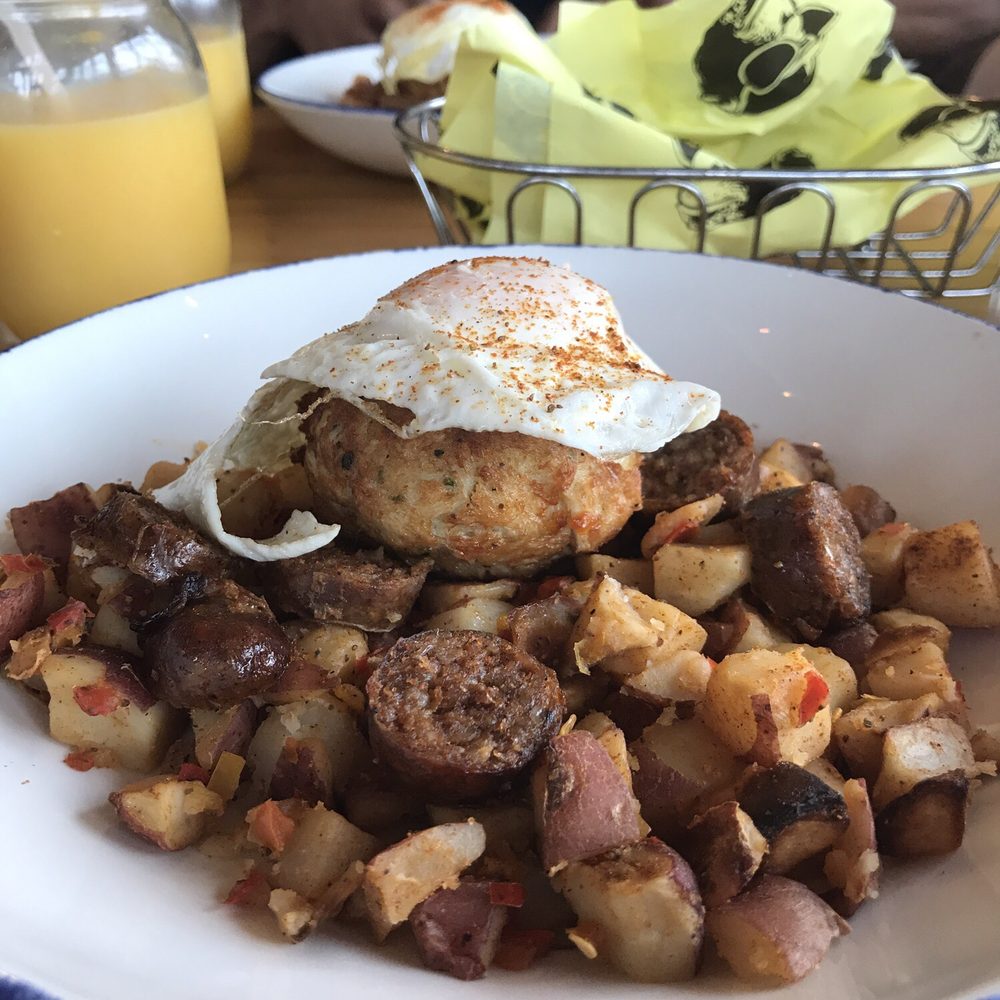 Bad Monkey - Egg crab cake potato chorizo base - Burgers Near Me - Ocean City, Maryland Bad Monkey - Egg crab cake potato chorizo base - Burgers Near Me - Ocean City, Maryland
