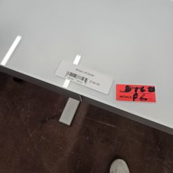 The sticker with the price of the item