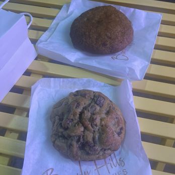 Beverly Hills Cookies - Carrot Cake Muffin Top and Walnut Chocolate Chunk Cookie - Desserts Near Me - Beverly Hills, California Beverly Hills Cookies - Carrot Cake Muffin Top and Walnut Chocolate Chunk Cookie - Desserts Near Me - Beverly Hills, California