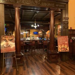 The Old Spaghetti Factory - Love their interior!  This looks into the bar area.