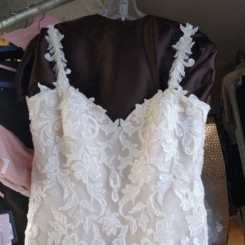 I Do Celebrate U - The straps Irina made using appliques from the bottom of my dress - Sewing & Alterations Near Me - Las Vegas, Nevada
