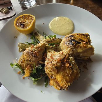 On The Waterfront Restaurant - Charred Roman Artichokes & BZ - New American Near Me - Lakeport, California On The Waterfront Restaurant - Charred Roman Artichokes & BZ - New American Near Me - Lakeport, California