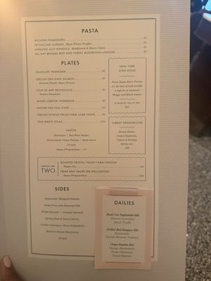 Menu photo 1 The Surf Club Restaurant Surfside, FL