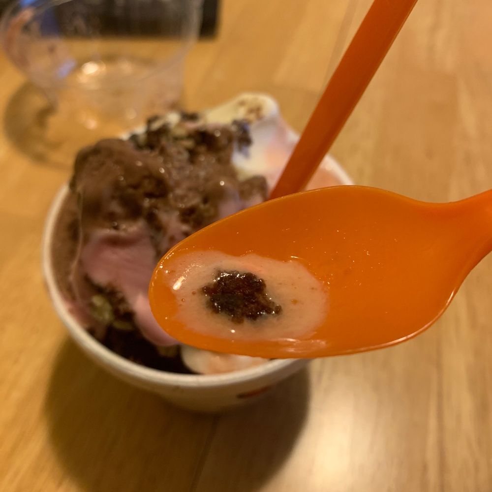 Yogurt Mill - Chewy hard clear rubber thing covered in brownie - Ice Cream & Frozen Yogurt Near Me - Modesto, California Yogurt Mill - Chewy hard clear rubber thing covered in brownie - Ice Cream & Frozen Yogurt Near Me - Modesto, California