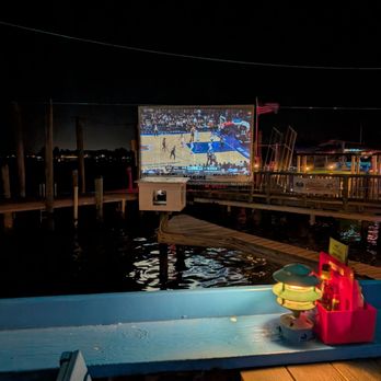 Old Key Lime House - View from the deck, at night. - Seafood Near Me - Lantana, Florida Old Key Lime House - View from the deck, at night. - Seafood Near Me - Lantana, Florida