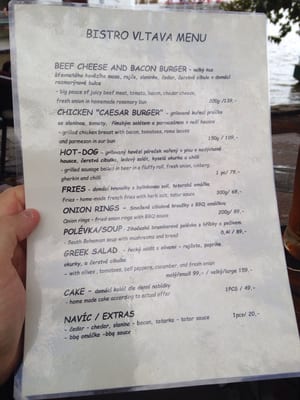 Menu photo 2 Bistro Vltava Prague, PR