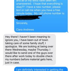 JamesCo Roofing - Correspondence showing Phillip Reed James of JamesCo Roofing LLC explaining that he's going to do unlicensed work