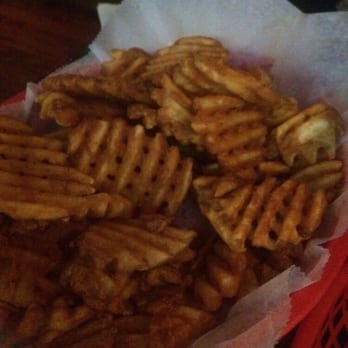 Down the Hatch - Waffle fries , large portion and large fries themselves! Delicious ! - American Near Me - New York, New York