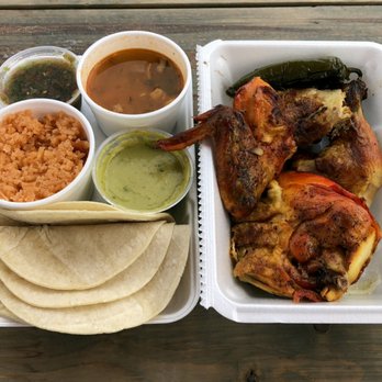 Patron Pollo N Beef - 1/2 Chicken Meal (Includes Four Pieces Chicken, Charro Beans, Flavored Rice, Two Salsas, Five Tortillas, and Grilled Pepper) Delicious! - Mexican Near Me - Olathe, Kansas Patron Pollo N Beef - 1/2 Chicken Meal (Includes Four Pieces Chicken, Charro Beans, Flavored Rice, Two Salsas, Five Tortillas, and Grilled Pepper) Delicious! - Mexican Near Me - Olathe, Kansas