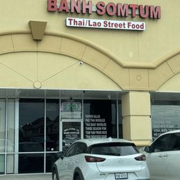 Exterior outside entrance of Banh Somtum - Houston, Texas Exterior outside entrance of Banh Somtum - Houston, Texas