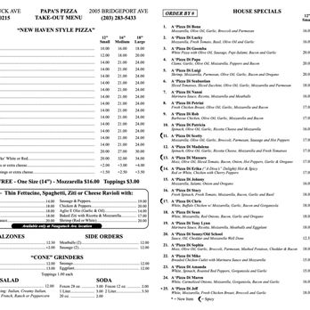 Papa's Pizza II - Menu - Pizza Near Me - Milford, Connecticut Papa's Pizza II - Menu - Pizza Near Me - Milford, Connecticut