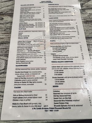 Menu photo 5 Point Lobster Point Pleasant Beach, NJ