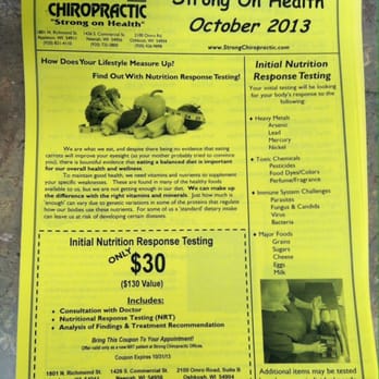 Strong Chiropractic - Monthly newsletter. - Chiropractors Near Me - Oshkosh, Wisconsin
