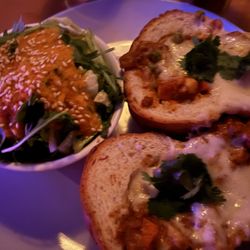 Hand And Foot - Butter chicken curry sandwich & salad truly one of the best meals ever, ate with a fork