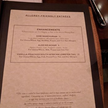 Tiffins Restaurant - allergy menu - New American Near Me - Lake Buena Vista, Florida Tiffins Restaurant - allergy menu - New American Near Me - Lake Buena Vista, Florida