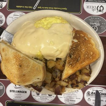 Omelette Factory - Monte Cristo omelette with sourdough toast. - Breakfast & Brunch Near Me - Pembroke, Massachusetts Omelette Factory - Monte Cristo omelette with sourdough toast. - Breakfast & Brunch Near Me - Pembroke, Massachusetts