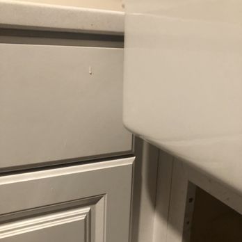 Precision Countertops - They installed the sink like this as you can see the drawer Won't open - Kitchen & Bath Near Me - Wilsonville, Oregon Precision Countertops - They installed the sink like this as you can see the drawer Won't open - Kitchen & Bath Near Me - Wilsonville, Oregon