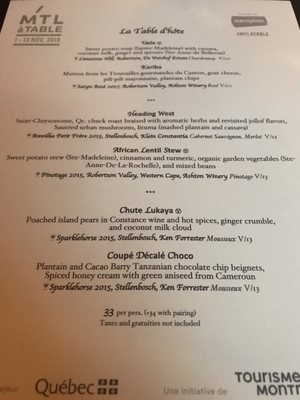 Menu photo 2 Le Virunga Montreal, QC Menu photo 2 Le Virunga Montreal, QC