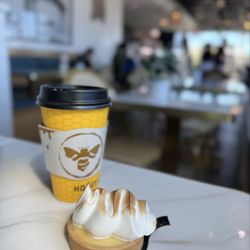 Honey Cup Coffeehouse & Creamery - Lemon Tart and Honey Lavender Latte