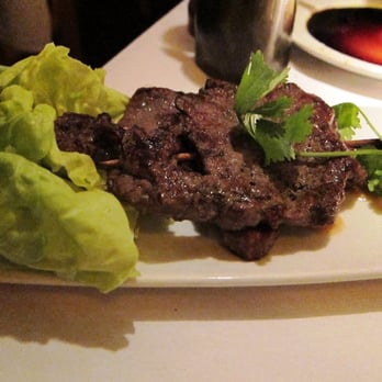 Montrio - Beef skewers with peanut butter sauce - New American Near Me - Monterey, California Montrio - Beef skewers with peanut butter sauce - New American Near Me - Monterey, California