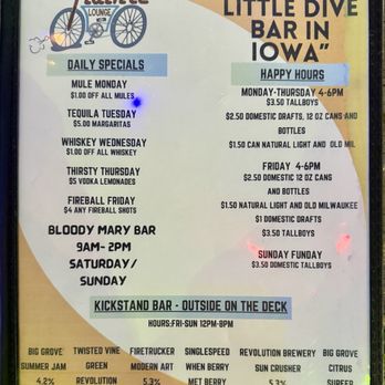 Flat Tire Lounge - Specials menu - Bars Near Me - Madrid, Iowa