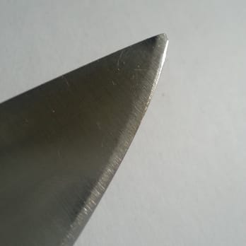 Chefs' Toys - Blade tip damage after sharpening - Kitchen Supplies Near Me - Los Angeles, California