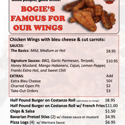 Bogie's Bar - Bogies 2020 Fall Menu