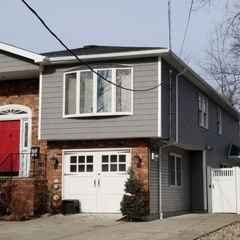 Affordable Home Improvements - Charcoal Color Siding, White corners, Shake & more - Siding Near Me - Staten Island, New York Affordable Home Improvements - Charcoal Color Siding, White corners, Shake & more - Siding Near Me - Staten Island, New York