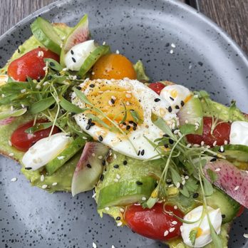 Republik Coffee Burbank - avocado toast on gluten free bread - Cafes Near Me - Burbank, California