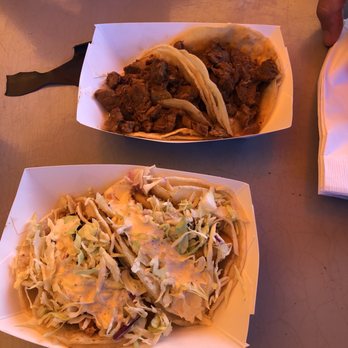 Ono Tacos - Lahaina - 4 different tacos. The two closest are shrimp & fish. The ones further aways are beef and pork. GET THE SHRIMP - Mexican Near Me - Kahului, Hawaii Ono Tacos - Lahaina - 4 different tacos. The two closest are shrimp & fish. The ones further aways are beef and pork. GET THE SHRIMP - Mexican Near Me - Kahului, Hawaii