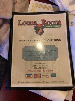 Menu photo 2 Lotus Room Chinese Cuisine Flint, MI Menu photo 2 Lotus Room Chinese Cuisine Flint, MI