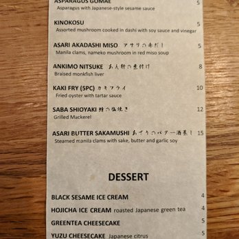 Daigo - Daily appetizer and dessert menu - Sushi Bars Near Me - Palo Alto, California