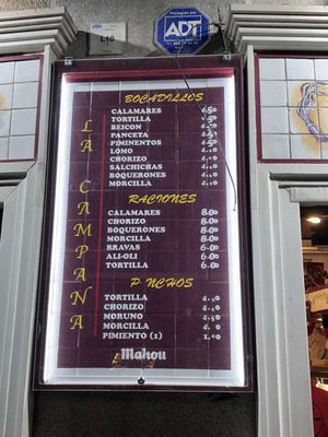Menu photo 1 La Campana Madrid, M Menu photo 1 La Campana Madrid, M