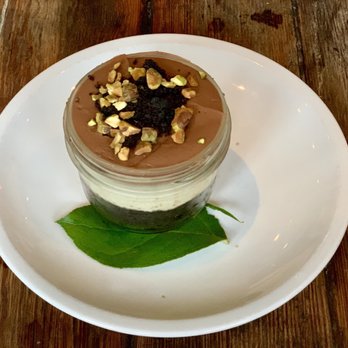Coltivare - Chocolate rum cake, pistachio buttercream, salted caramel ganache - Italian Near Me - Houston, Texas