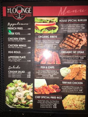 Menu photo 2 Poker Lounge Eugene, OR