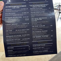 Holy Smoques BBQ - Menu