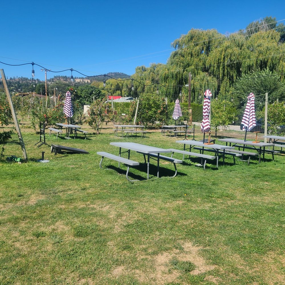 Millionaires' Row - Garden seating - Cideries Near Me - Summerland, British Columbia