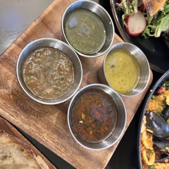 Gaucho Parrilla Argentina - LOS CHIMMIS (Chimmi-churri, Ajo, Cebolla, Pimenton) $12 with TOSTADO (2pc) $3 - Argentine Near Me - Pittsburgh, Pennsylvania Gaucho Parrilla Argentina - LOS CHIMMIS (Chimmi-churri, Ajo, Cebolla, Pimenton) $12 with TOSTADO (2pc) $3 - Argentine Near Me - Pittsburgh, Pennsylvania