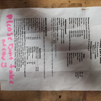 Robert Earl's BBQ - Menu - Barbeque Near Me - Long Beach, California